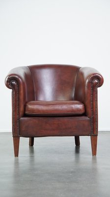 Brown Leather Club Chair-HPP-2032272