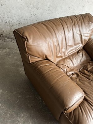 Brown Leather Club Sofas from Brunati, Set of 2-PDG-2027314