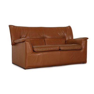 Brown Leather Lauriana 2-Seat Couch by Tobia Scarpa for B&B Italia-RQW-1122540