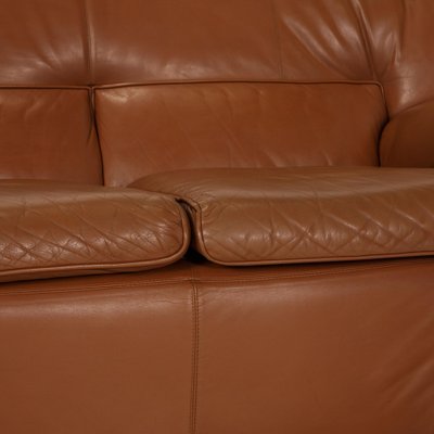 Brown Leather Lauriana 2-Seat Couch by Tobia Scarpa for B&B Italia-RQW-1122540