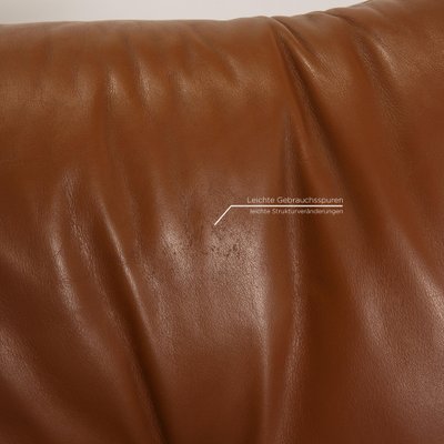 Brown Leather Lauriana 2-Seat Couch by Tobia Scarpa for B&B Italia-RQW-1122540