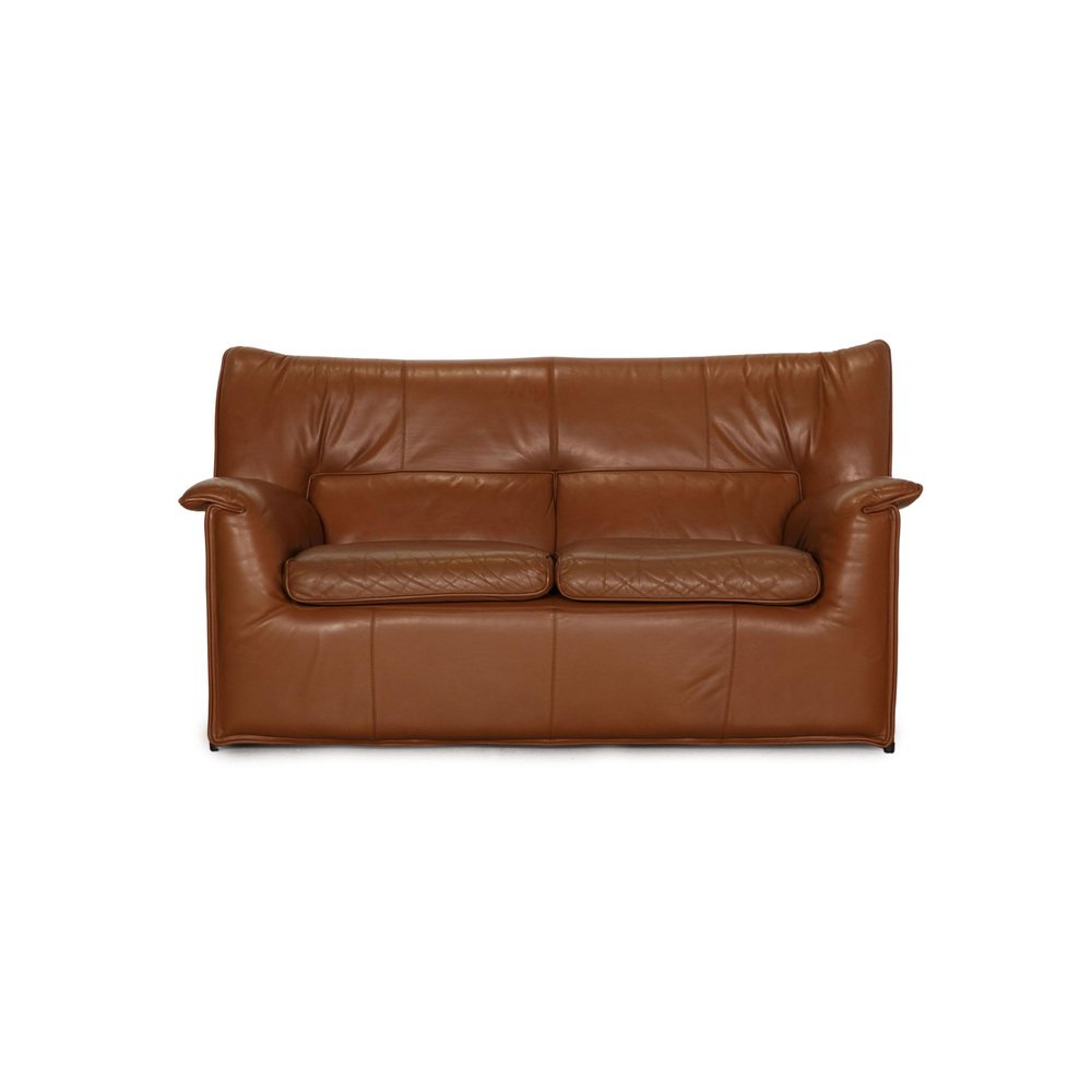 Brown Leather Lauriana Sofa & Armchair Set from B&B Italia, Set of 3