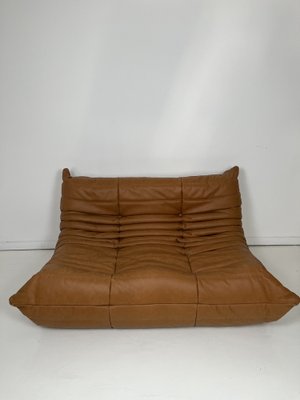 Brown Leather Togo 2-Seater Sofa by Michel Ducaroy for Ligne Roset-LRD-2042976