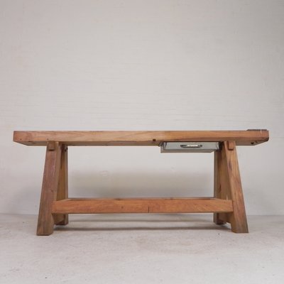 Brown Oak Workbench, 1950s-TL-2034828