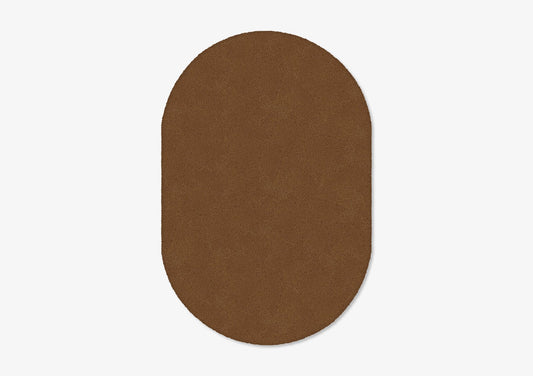 Brown Oval Plain Rug from Marqqa