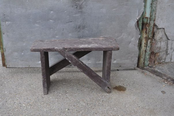 Brown Painted Stool, 1940s-OXJ-679076