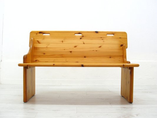 Brown Pine Bench, 1980s-WVA-1371675