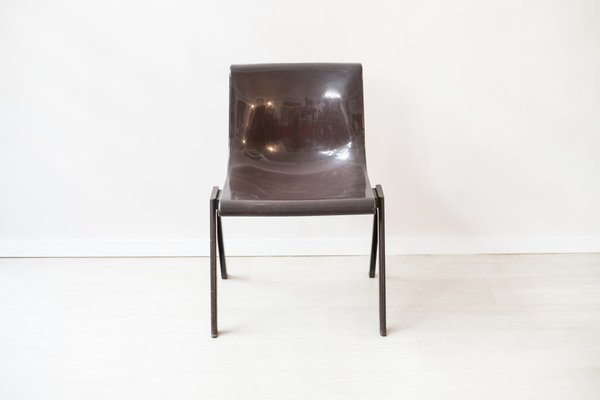 Brown Plastic Chair for Olivetti by Ettore Sottsass, 1970s-NZV-1407966