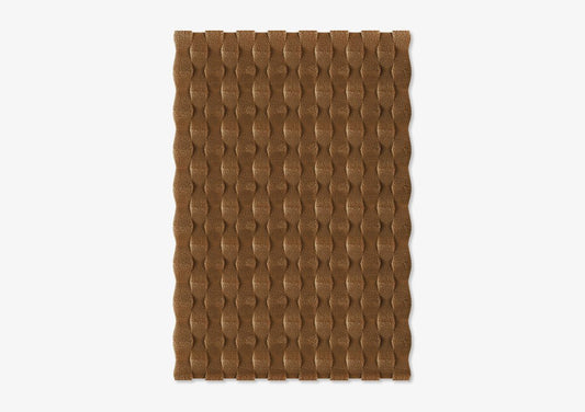 Brown Rectangle Textured Rug from Marqqa