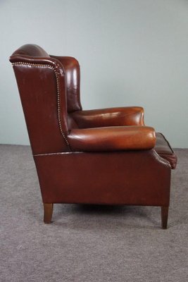 Brown Sheep Leather Armchair-HPP-1608753