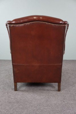 Brown Sheep Leather Armchair-HPP-1608753