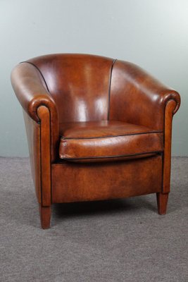 Brown Sheep Leather Club Chair-HPP-1773825