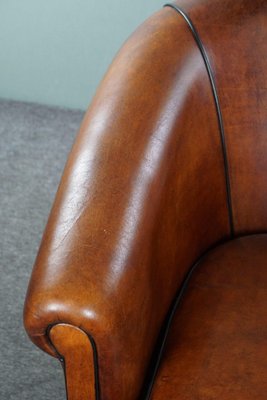 Brown Sheep Leather Club Chair-HPP-1773825