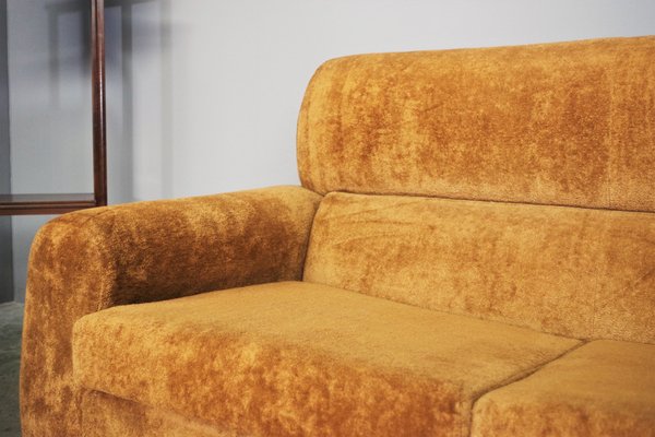 Brown Sofa and Armchair Group, 1970s, Set of 3-KNM-1284114