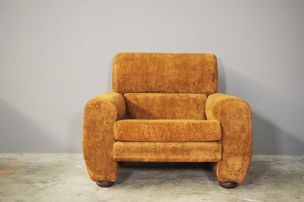 Brown Sofa and Armchair Group, 1970s, Set of 3-KNM-1284114