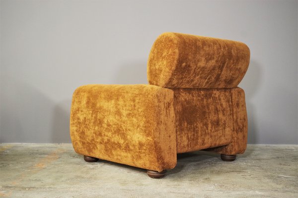 Brown Sofa and Armchair Group, 1970s, Set of 3-KNM-1284114