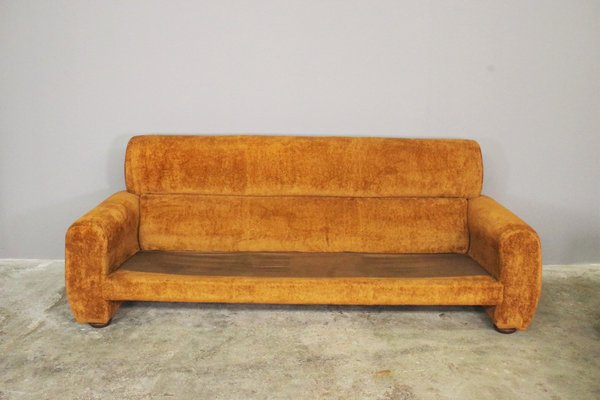 Brown Sofa and Armchair Group, 1970s, Set of 3-KNM-1284114