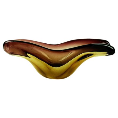 Brown Sommerso Glass Bowl attributed to Flavio Poli for Seguso, Italy, 1960s-MH-2036547