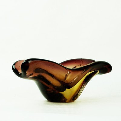 Brown Sommerso Glass Bowl attributed to Flavio Poli for Seguso, Italy, 1960s-MH-2036547