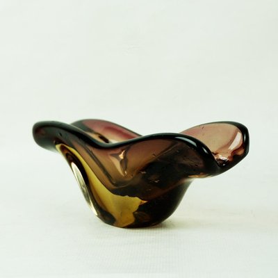 Brown Sommerso Glass Bowl attributed to Flavio Poli for Seguso, Italy, 1960s-MH-2036547