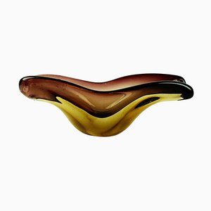 Brown Sommerso Glass Bowl attributed to Flavio Poli for Seguso, Italy, 1960s-MH-2036547