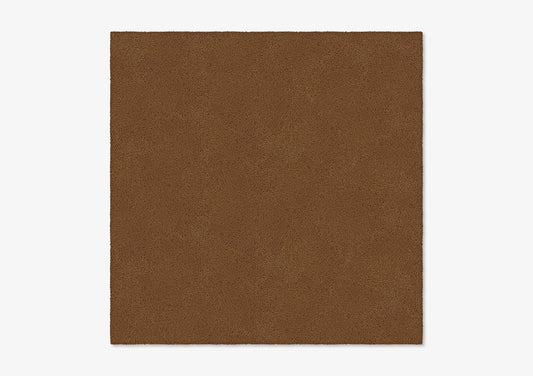 Brown Square Plain Rug from Marqqa