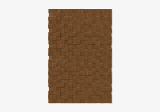 Brown Square Textured Rug from Marqqa