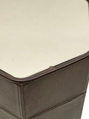 Brown Stitched Leather Side Tables from De Sede, Set of 2-UCH-1224893