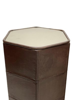 Brown Stitched Leather Side Tables from De Sede, Set of 2-UCH-1224893