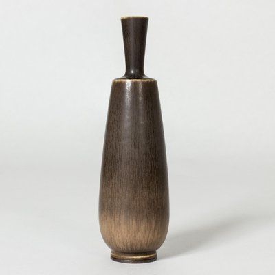 Brown Stoneware Vase by Berndt Friberg from Gustavsberg, 1950s-NL-1728543