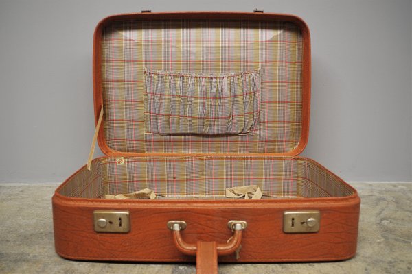 Brown Suitcases, 1950s, Set of 2-KNM-1001252