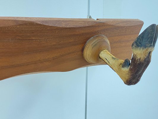 Brown Wooden Coat Rack, France, 1960s-UR-1367258