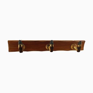 Brown Wooden Coat Rack, France, 1960s-UR-1367258