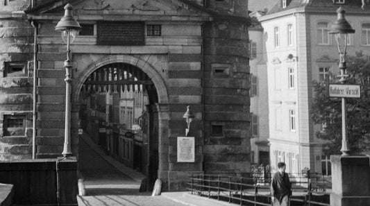 Brueckentor Gate at Old Bridge Neckar Heidelberg, Germany 1936, Printed 2021