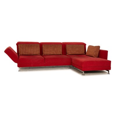 Brühl Moule Fabric Corner Sofa Red Chaise Longue Right Manual Function Relaxation Function Sofa Couch-RQW-1789451