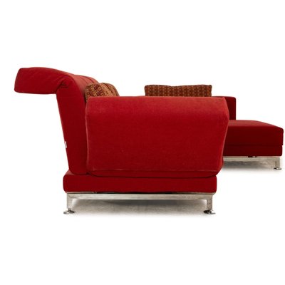 Brühl Moule Fabric Corner Sofa Red Chaise Longue Right Manual Function Relaxation Function Sofa Couch-RQW-1789451