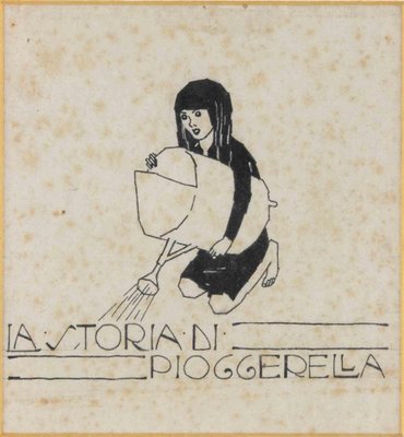 Bruno Angoletta, The Story of Pioggerella, China Ink Drawing, 1920s-ZCI-1770021