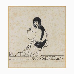 Bruno Angoletta, The Story of Pioggerella, China Ink Drawing, 1920s-ZCI-1770021