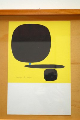 Bruno Munari, Black & Yellow, 1991, Serigraph, Framed-KGD-2040556