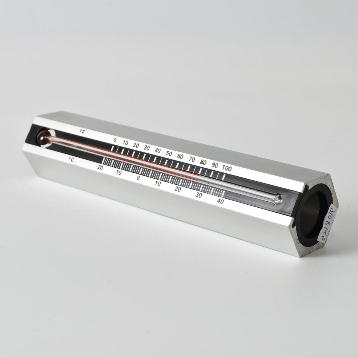 Brushed Aluminium Desk Thermometer by Ole Jorgensen for Copenhagen Creative Workshop, 1960s