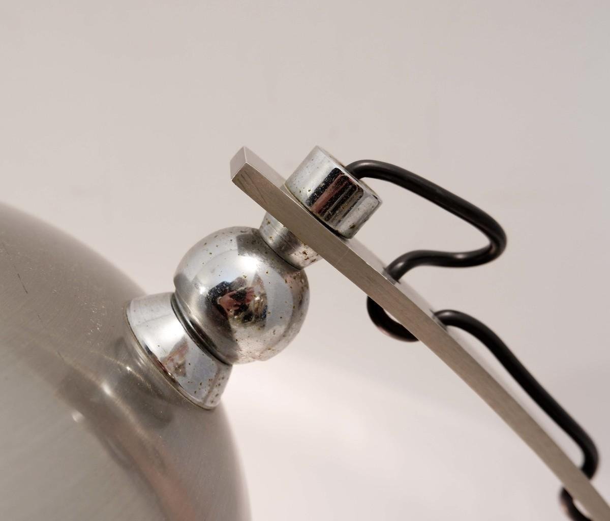 Brushed Chrome Arc Desk Lamp