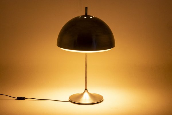 Brushed Steel Mushroom Lamp, 1970s-CEJ-1079183