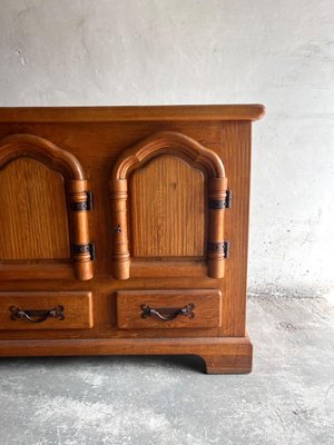 Brutalist 3 Door Oak Cabinet-PDG-1999475