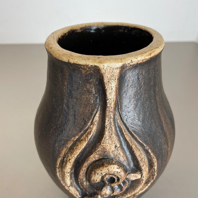 Brutalist Abstract Studio Pottery Vase by Gerhard Liebenthron, Germany, 1980s-QZ-1159860