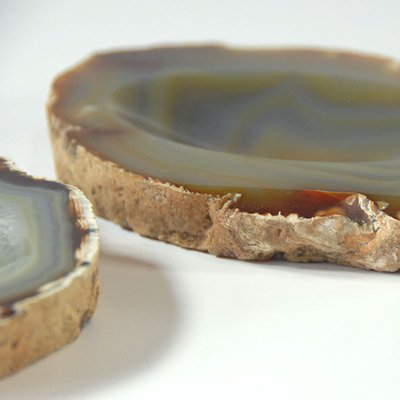 Brutalist Agate Bowls, 1960s, Set of 3-GIW-695403