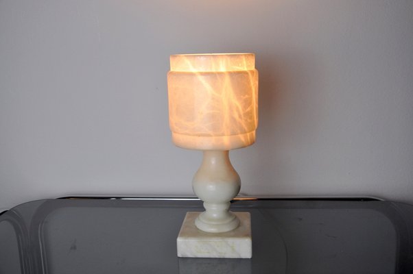 Brutalist Alabaster Table Lamp, Spain, 1980-EJE-1028092