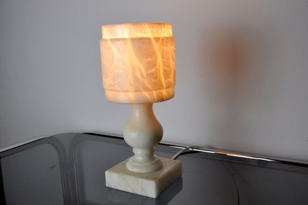 Brutalist Alabaster Table Lamp, Spain, 1980-EJE-1028092