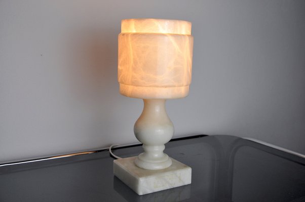 Brutalist Alabaster Table Lamp, Spain, 1980-EJE-1028092