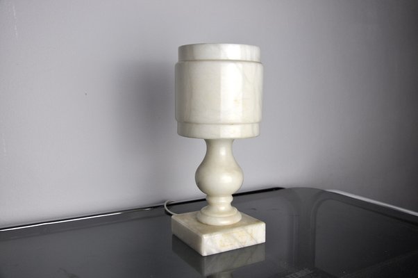 Brutalist Alabaster Table Lamp, Spain, 1980-EJE-1028092