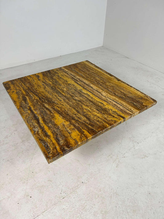 Brutalist Amber Stone Coffee Table